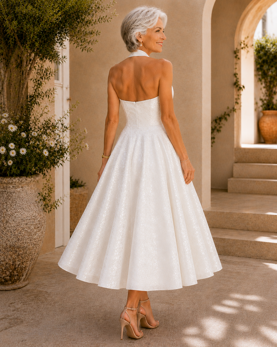 Tilly | Midi Dress – White