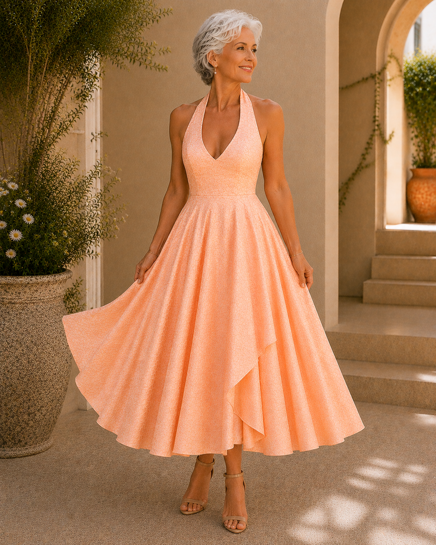 Tilly | Midi Dress – Apricot