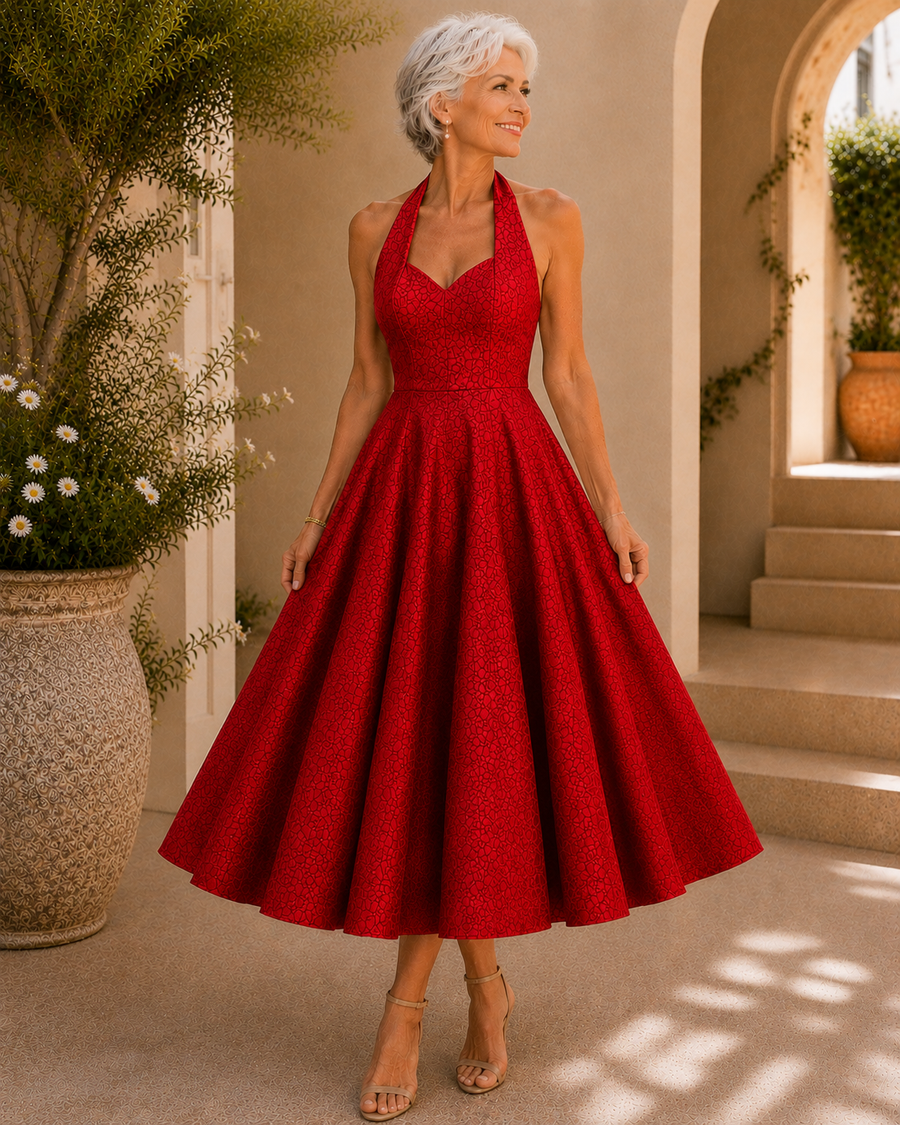 Tilly | Midi Dress – Red