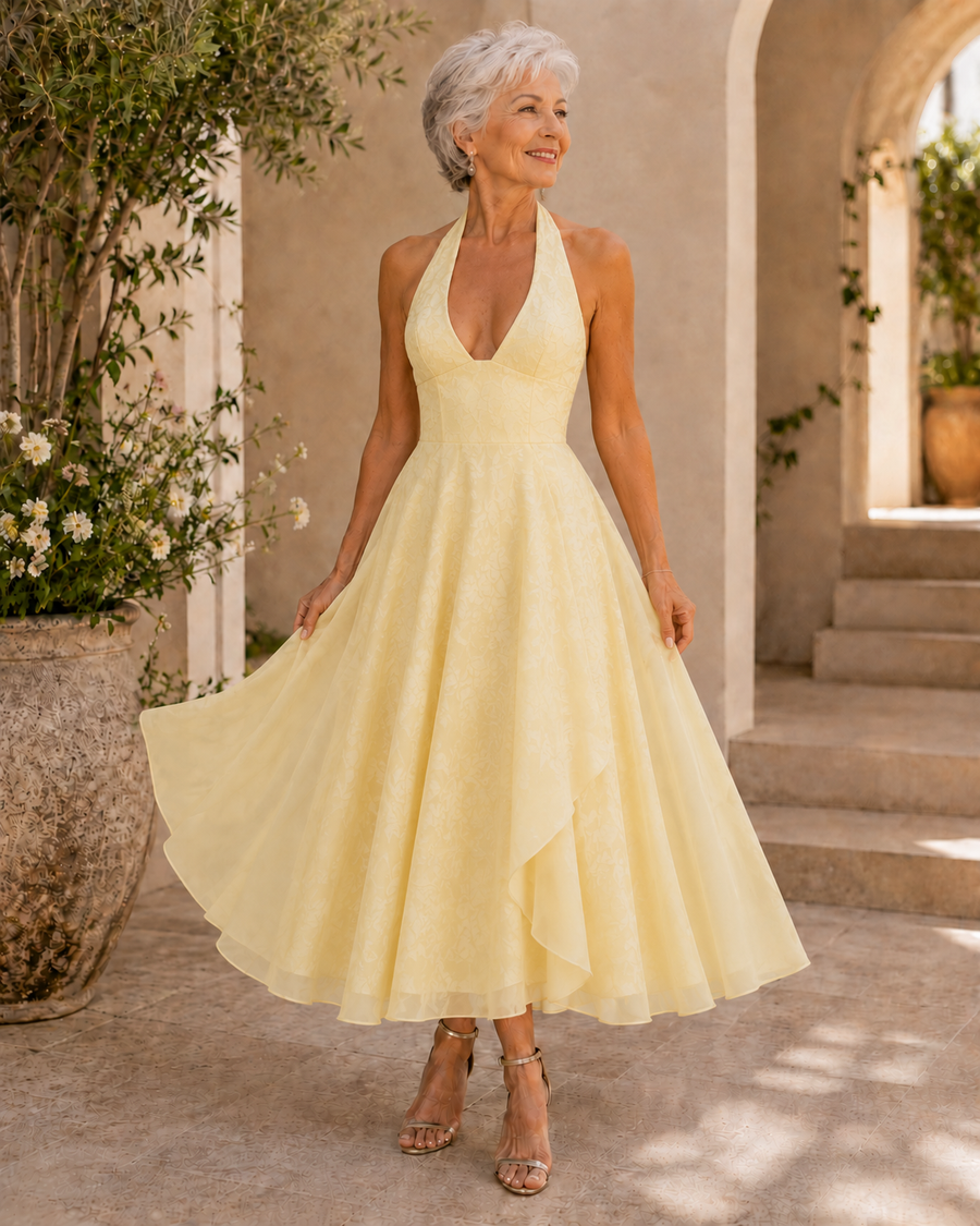 Tilly | Midi Dress – Yellow
