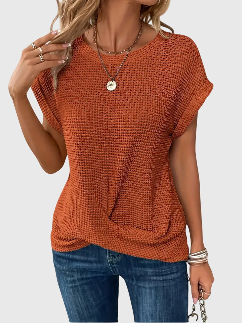 Isa™ | Elegant Blouse with Crew Neck